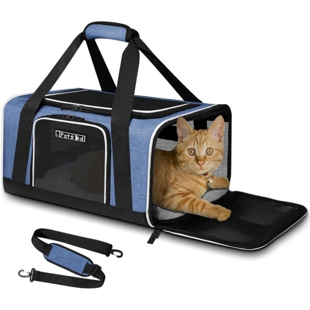 Petskd Pet Travel Carrier Bag for Small Pet Airline's Approved 17x11x9.5" NEW
